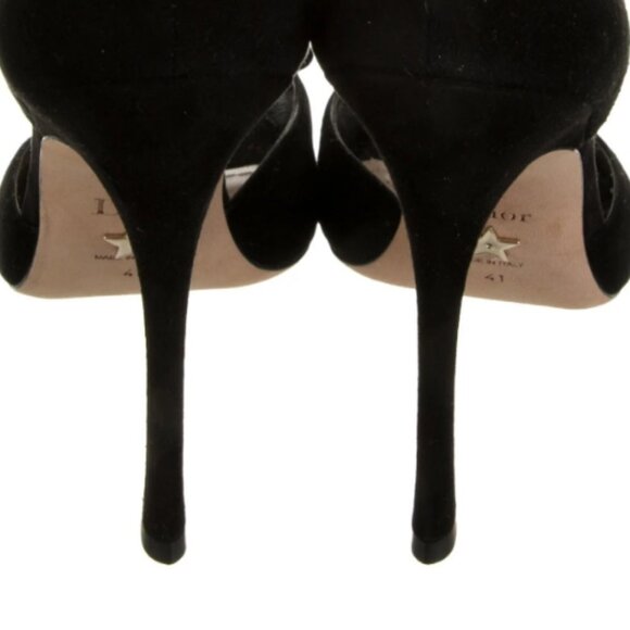 Dior Idylle Heeled Sandals in Black Suede 41 11 - Picture 5 of 6